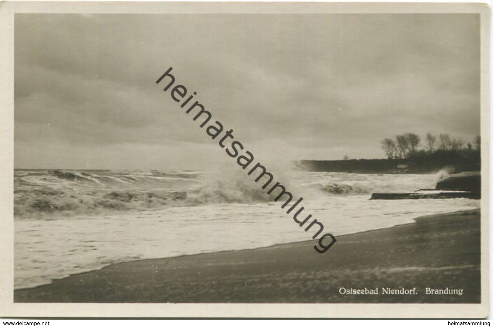 Ostseebad Niendorf - Brandung - Foto-AK 30er Jahre - Verlag Otto Von Thun Niendorf - Timmendorfer Strand