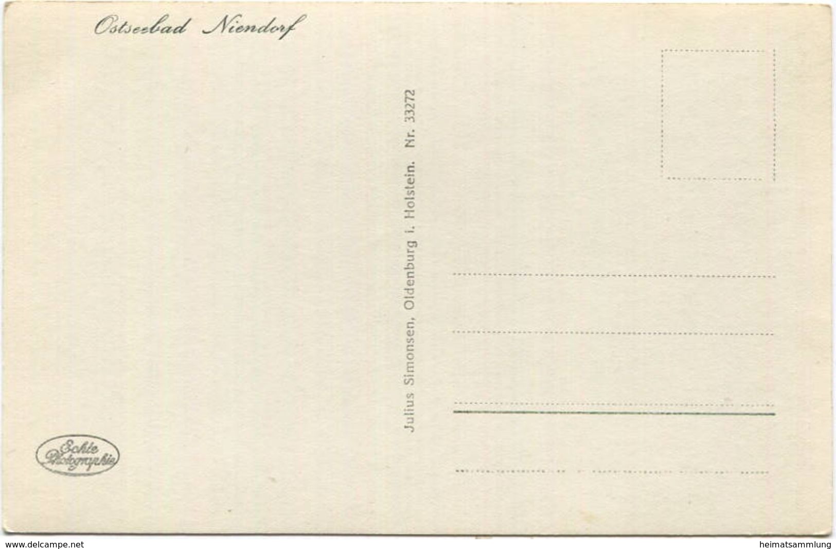 Ostseebad Niendorf - Aufziehendes Gewitter - Foto-AK 30er Jahre - Verlag Julius Simonsen Oldenburg - Timmendorfer Strand