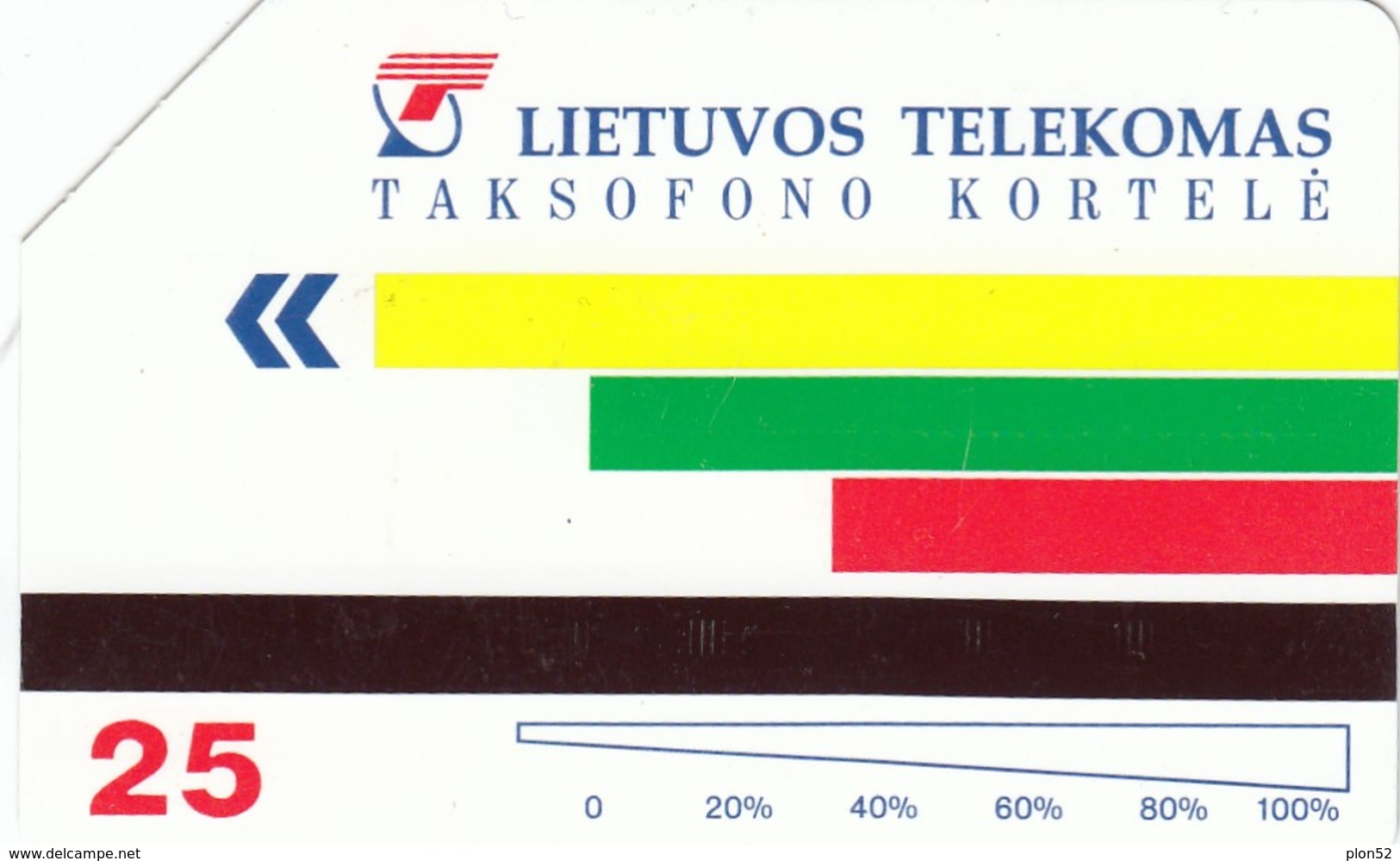 11677-CARTA TELEFONICA - LITUANIA-LIETUVO TELEKOMAS - USATA - Lituania