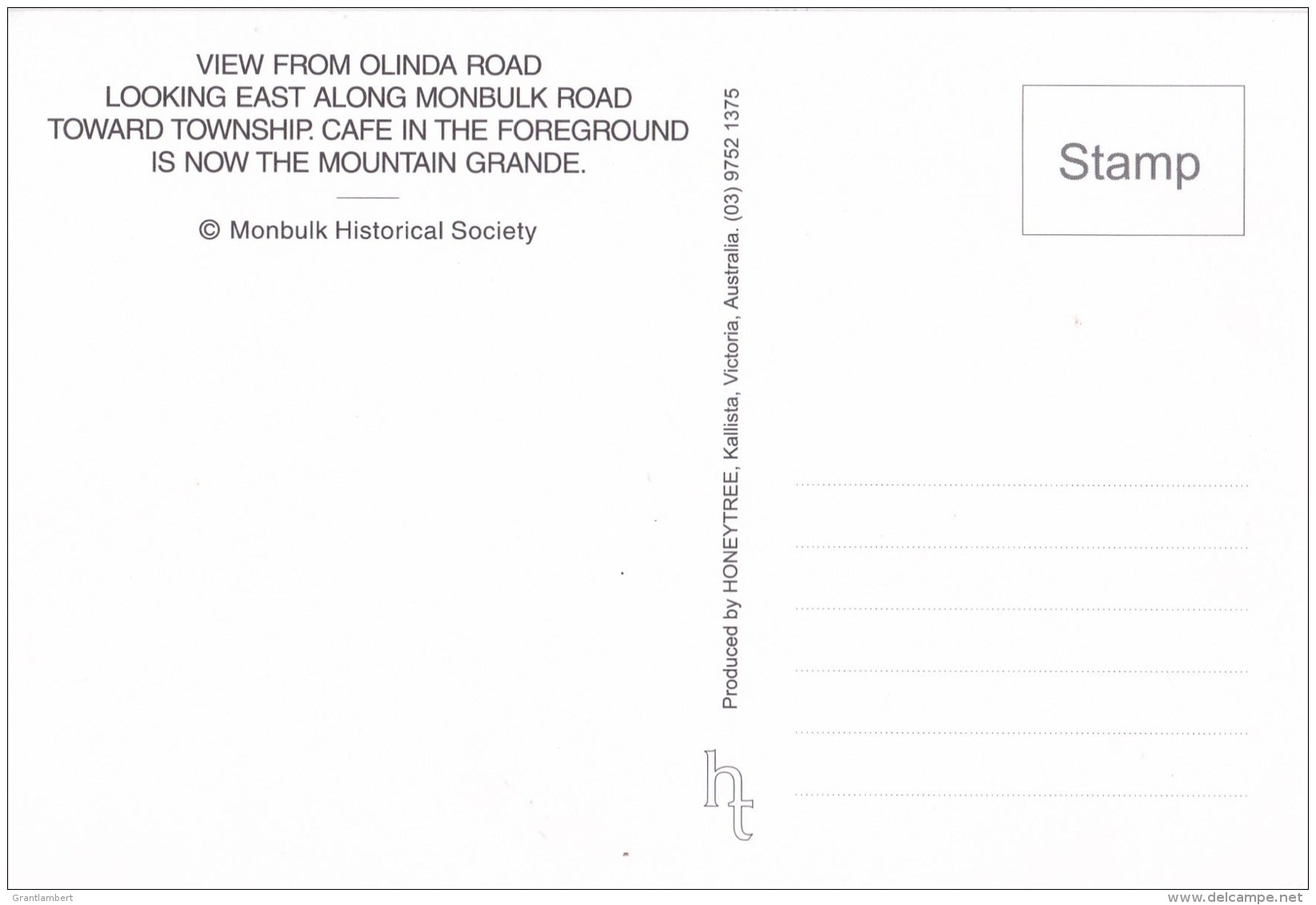 Australia - Monbulk Road, Monbulk, VIC REPRODUCTION Unused - Other & Unclassified