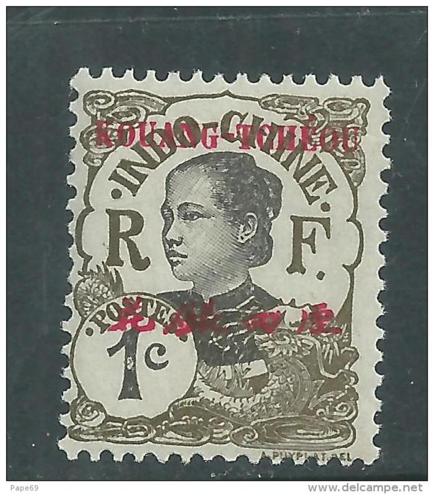 Kouang-Tchéou N° 18  XX  Partie De Série, 1 C. Brun-olive, Sans Charnière, Gomme Coloniale Sinon TB - Nuevos