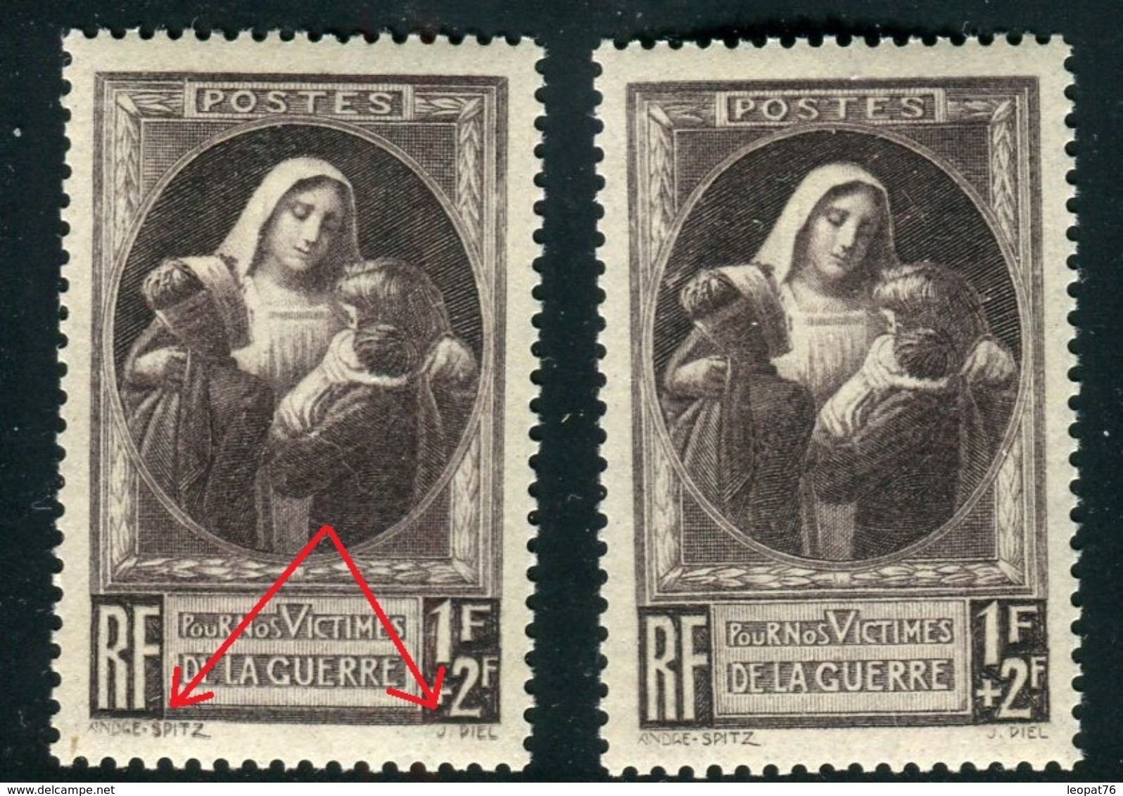 France - N°465 , Variété Double Signatures + 1 Normal , Neufs Luxe - Ref V382 - Neufs