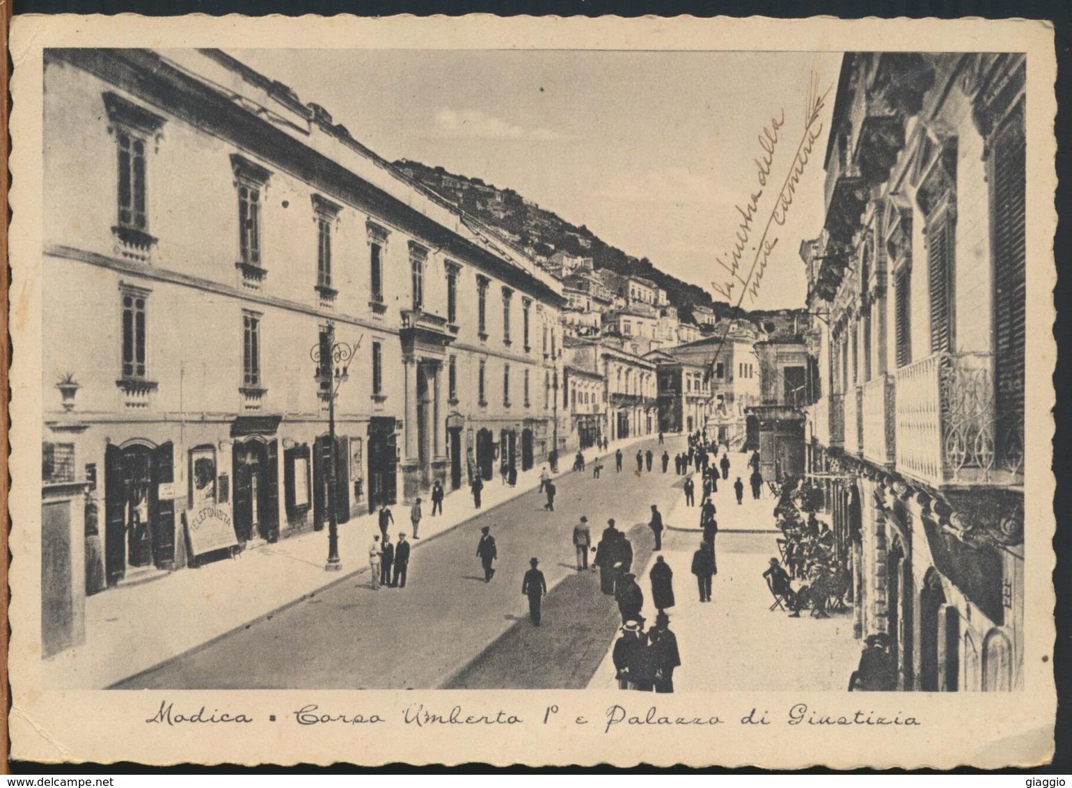 °°° 10830 - MODICA - CORSO UMBERTO I° E PALAZZO DI GIUSTIZIA (RG) 1948 °°° - Modica