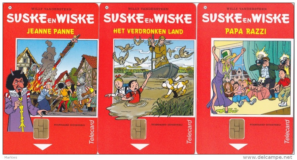 3 Phonecards Suske & Wiske Only 500(Mint,Neuve Made Very Rare - Suske & Wiske