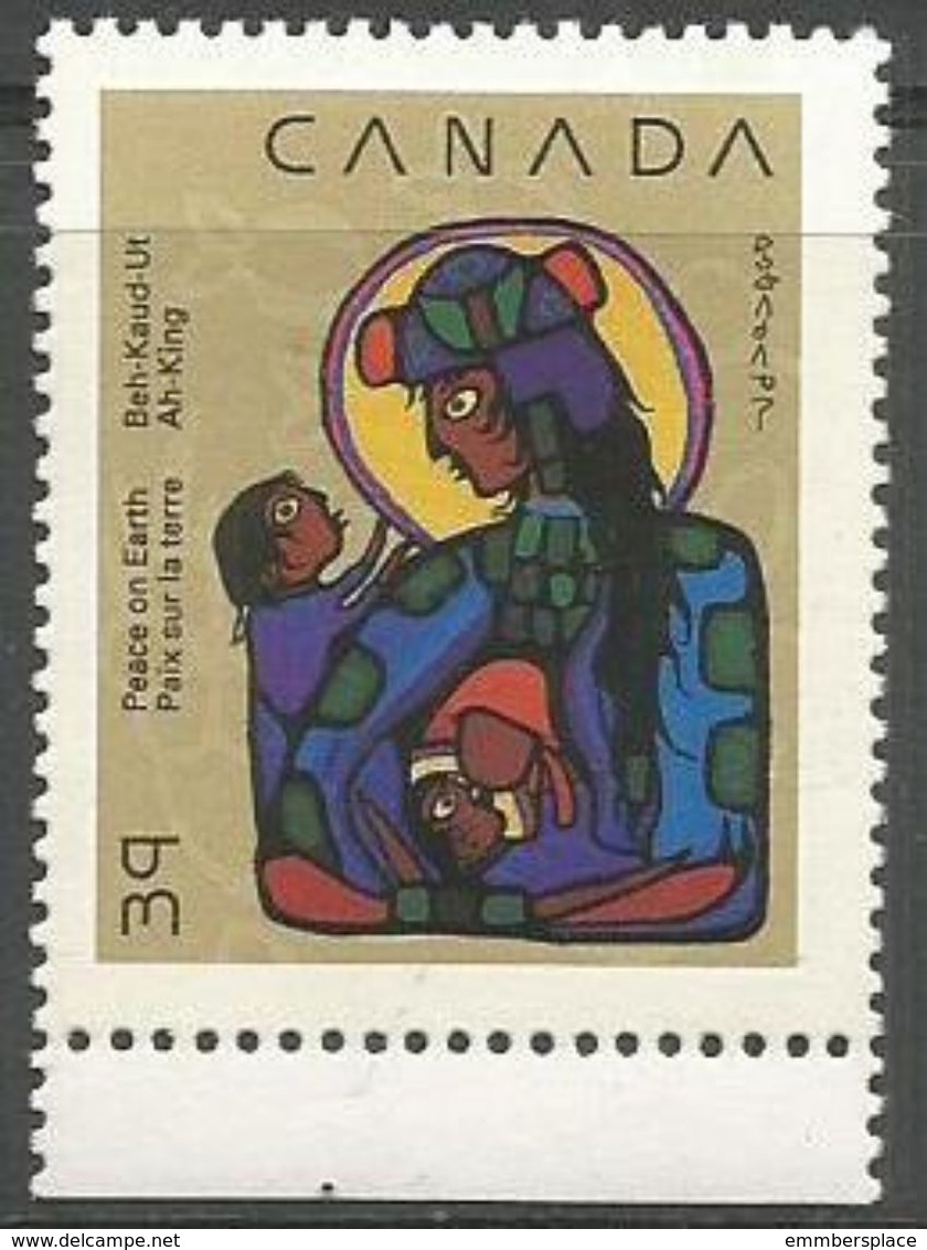 Canada  - 1990 Native Art (Christmas) 39c Marginal MNH **   Sc 1294 - Neufs