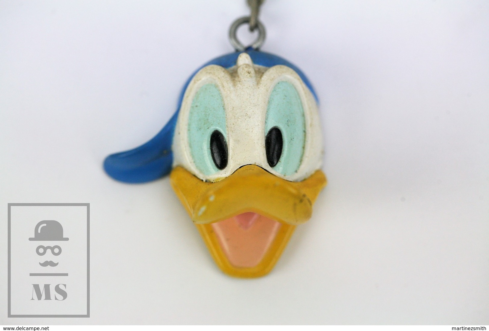 Vintage Walt Disney Donald Duck Head Key Ring - Llaveros