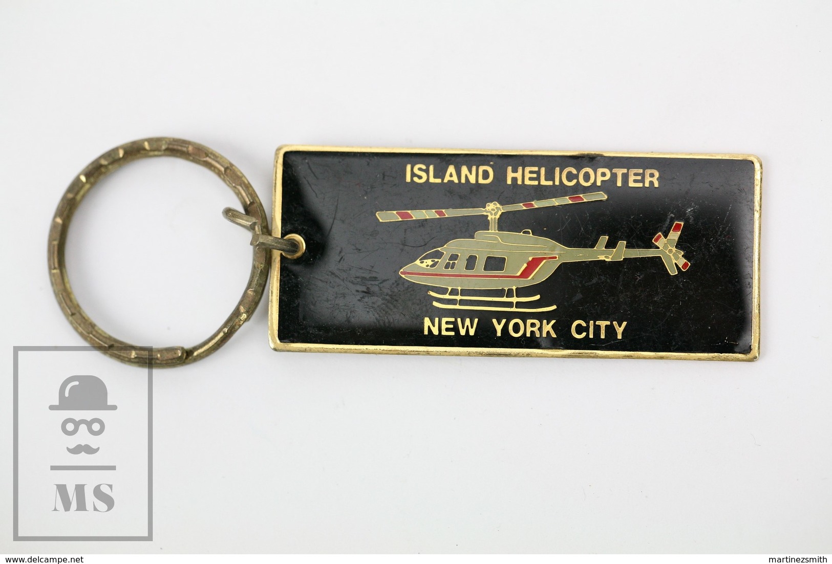 Island Helicopter New York City NYC Keychain Key Ring Souvenir - Llaveros