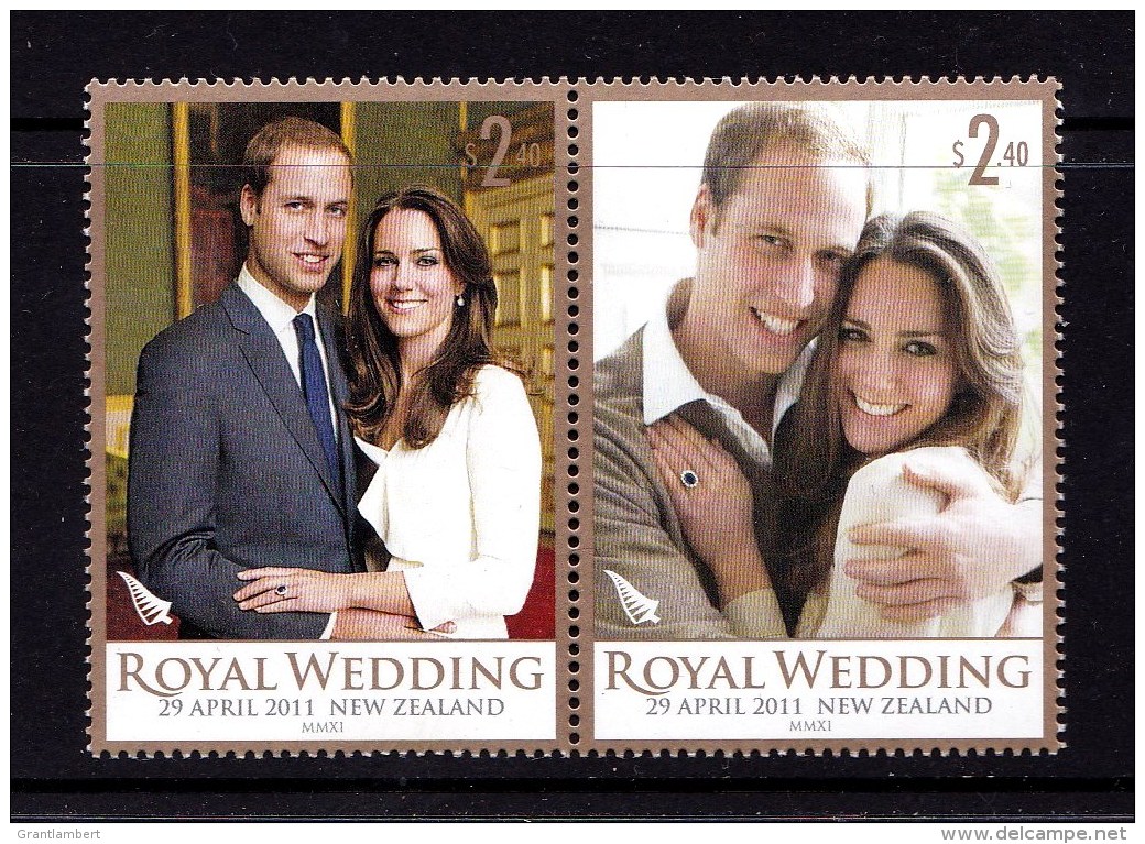 New Zealand 2011 Royal Wedding Set Of 2 MNH - Unused Stamps