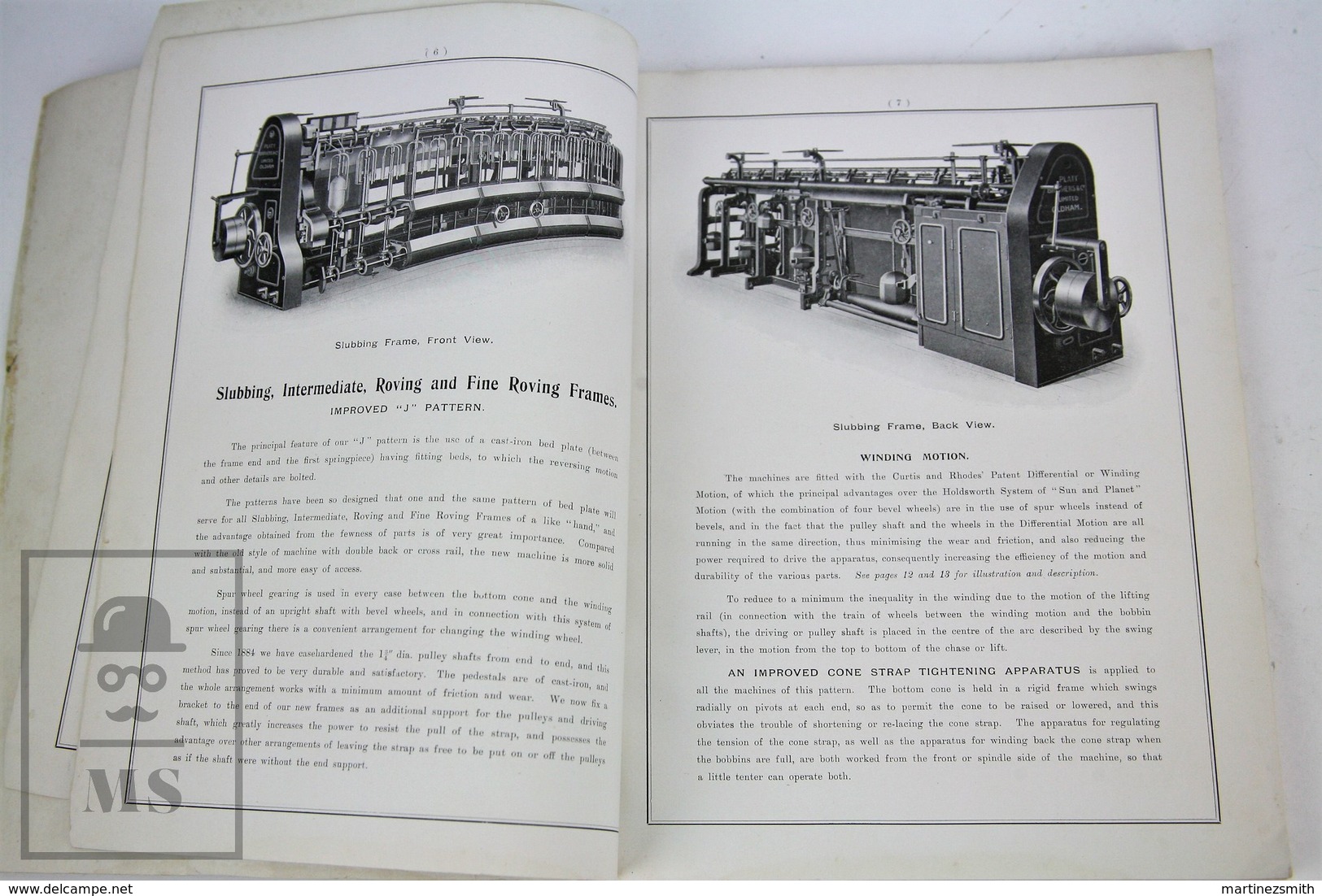 1920's Platt Brothers & Co. Catalogue Of Details -Slubbing, Intermediate, Roving - 1900-1949