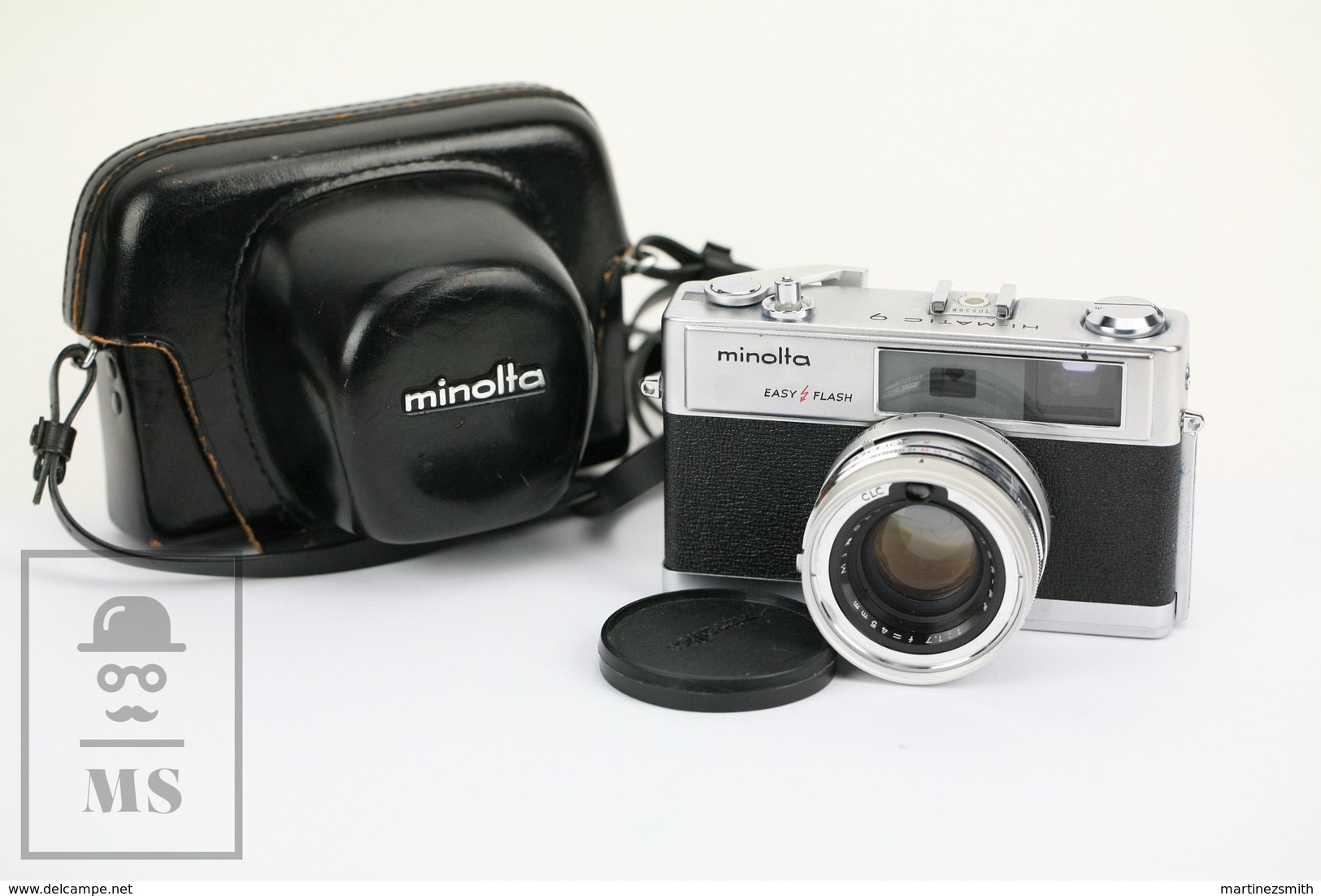 Vintage Minolta HI-Matic 9 - Easy Flash - Rokkor PF 1:1.7 Lens Japan Camera - Cámaras Fotográficas