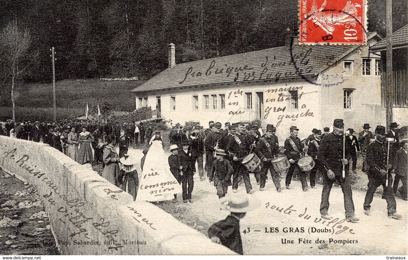 25 LES GRAS - DEFILE FETE DES POMPIERS - Autres & Non Classés