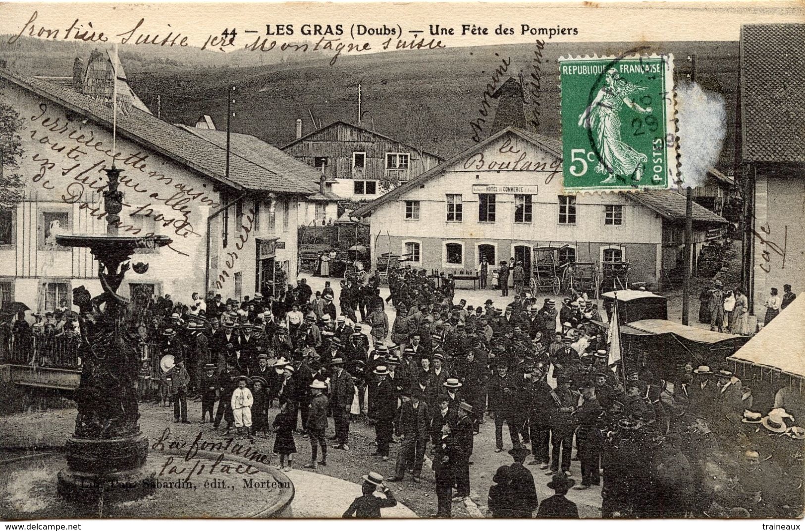 25 LES GRAS - FETE DES POMPIERS RASSEMBLEMENT SUR LA PLACE - Autres & Non Classés