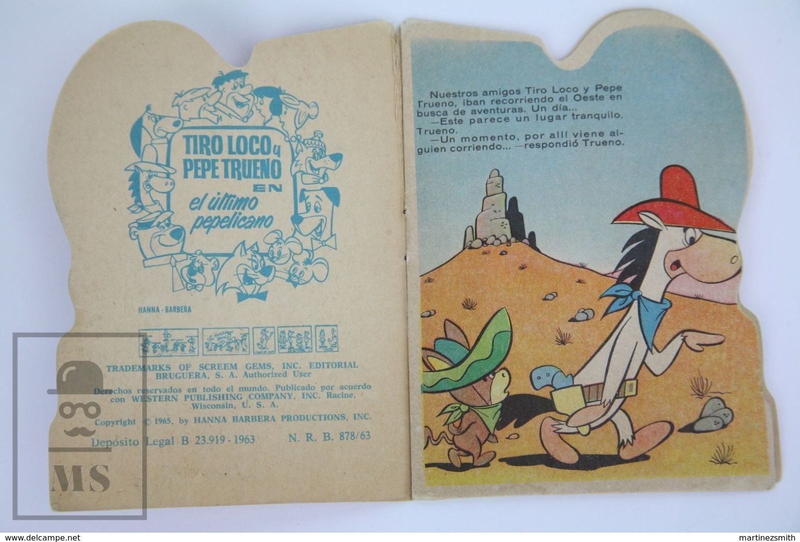 Vintage Hanna Barbera Children Die Cut Book - Quick Draw McGraw - Otros & Sin Clasificación