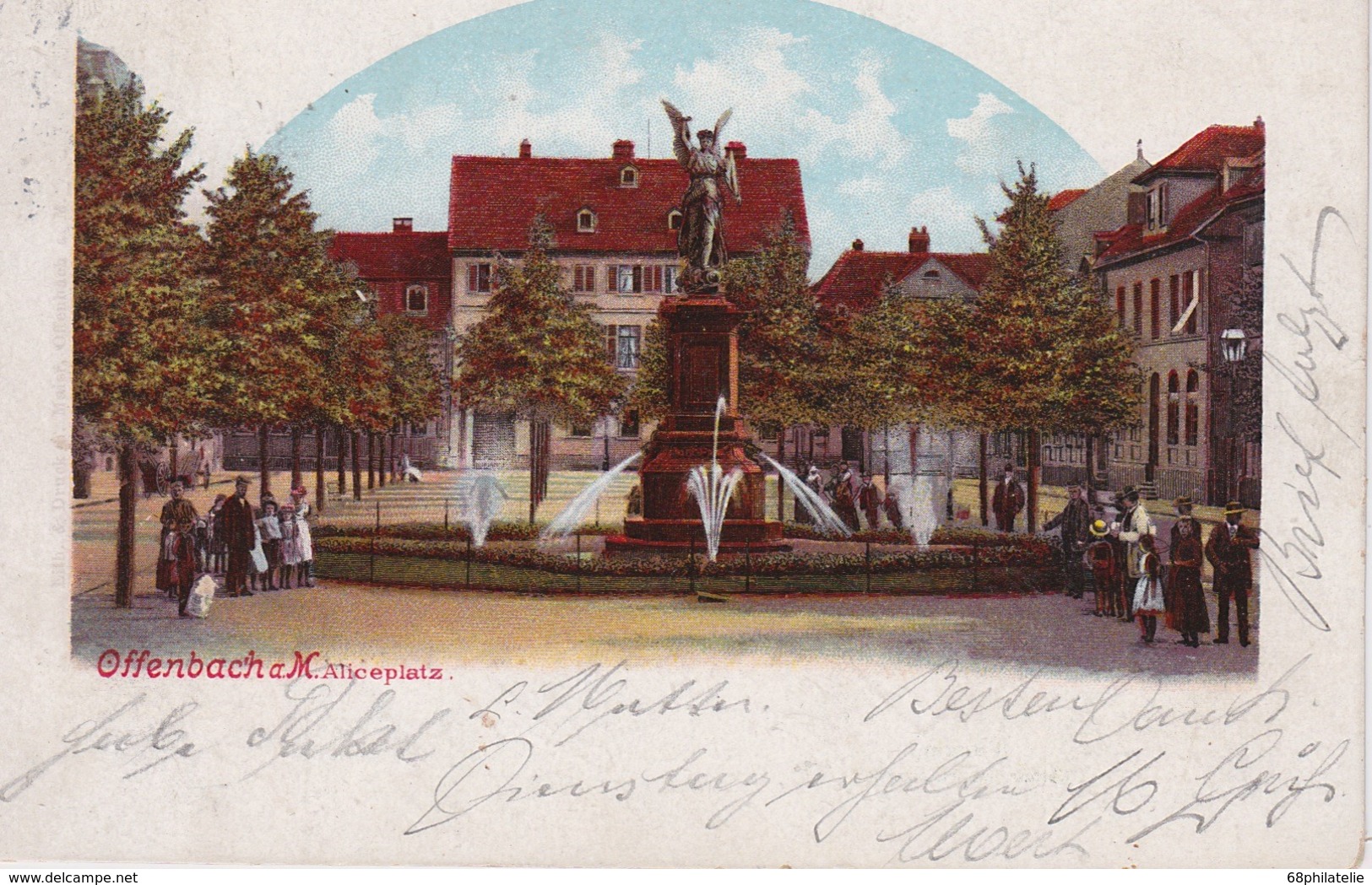 ALLEMAGNE 1904 CARTE POSTALE DE OFFENBACH   ALICEPLATZ - Offenbach
