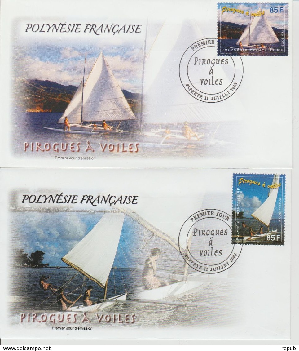 Polynésie Française 2003 Pirogues 690-693 - FDC