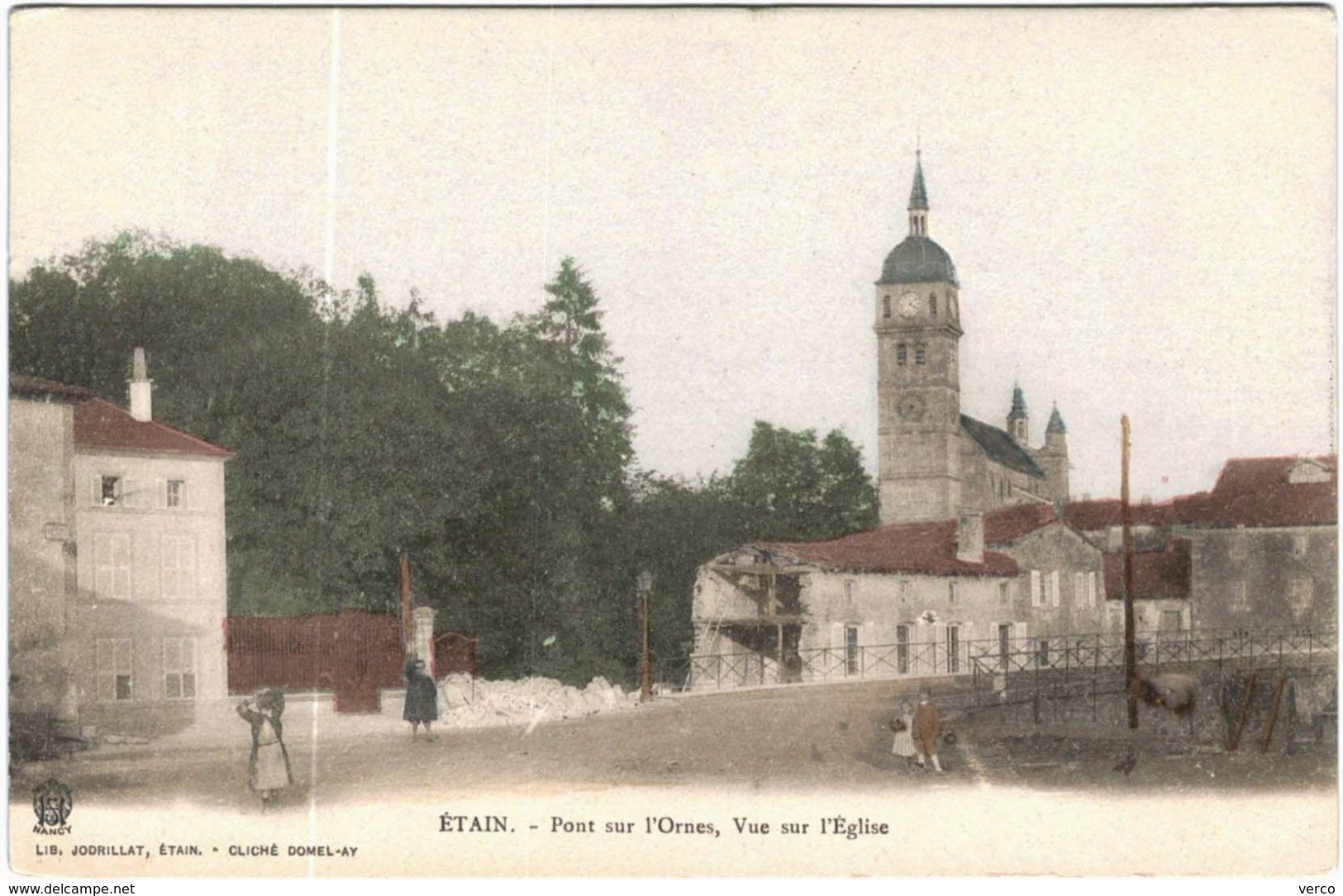 Carte Postale Ancienne De ETAIN-Pont Sur L'Ornes-vue Sur L'église - Etain