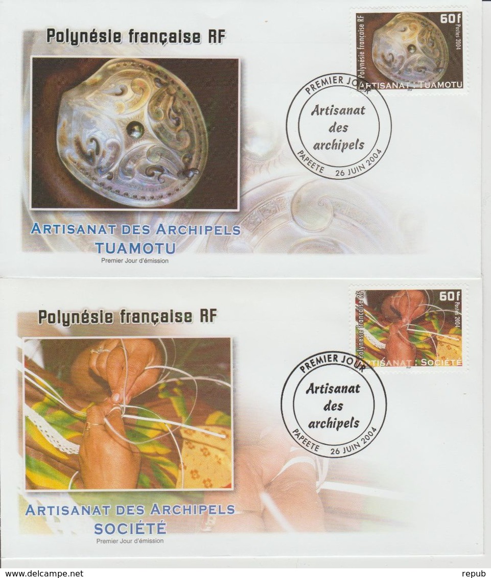 Polynésie Française 2004 Artisanat 713-716 - FDC