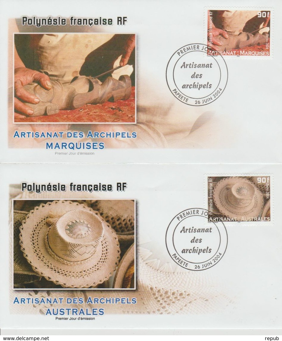 Polynésie Française 2004 Artisanat 713-716 - FDC