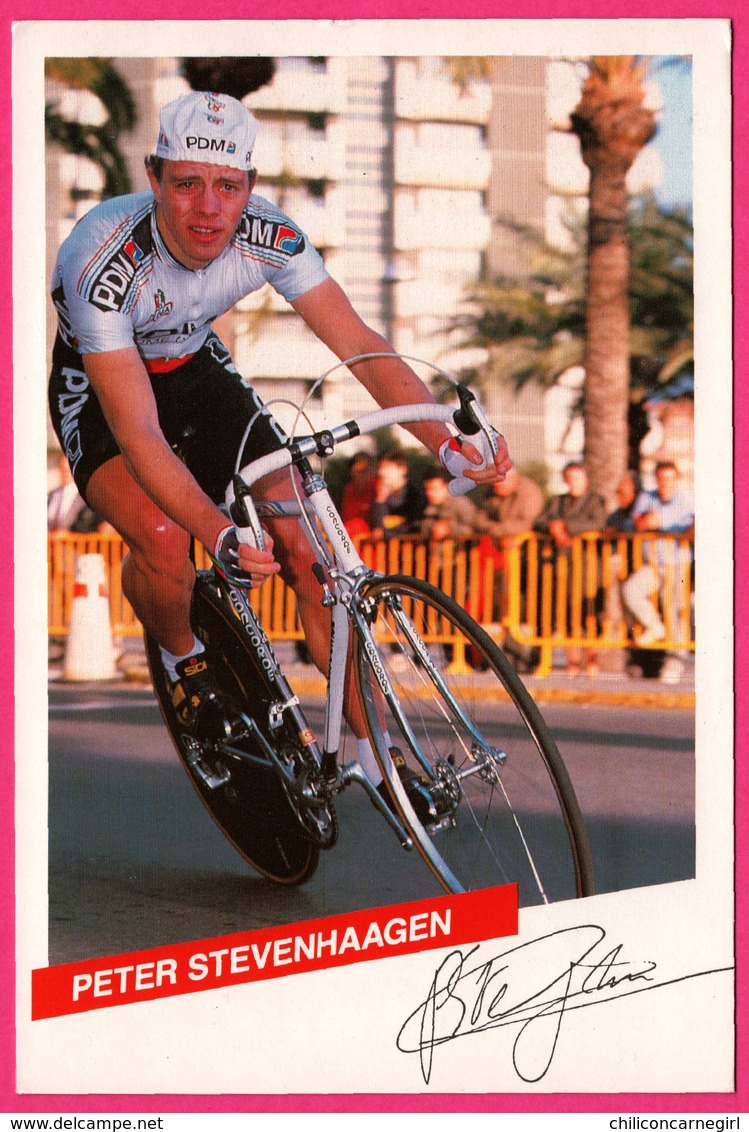 Cycliste - Cyclisme - PETER STEVENHAAGEN Carte Dédicacée - Autographe - PDM - Sponsors - Pub - Radsport