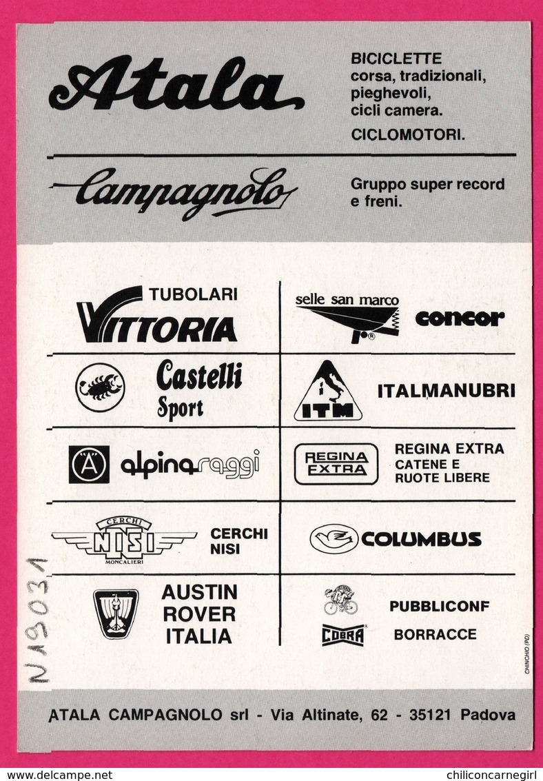 Cycliste - Cyclisme - DANIEL GISIGER - Atala Campagnolo - Sponsors - Pub - Ciclismo