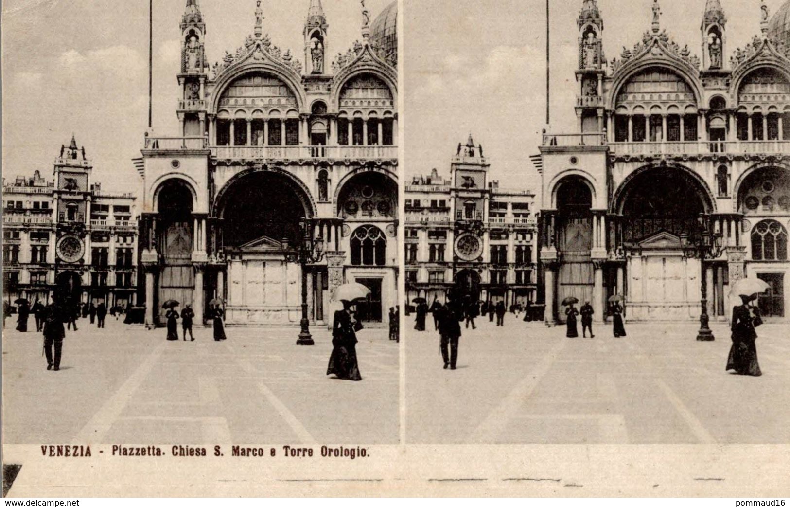 CPA Venezia Piazzetta Chiesa S. Marco E Torre Orologio - Animée - Venezia (Venedig)