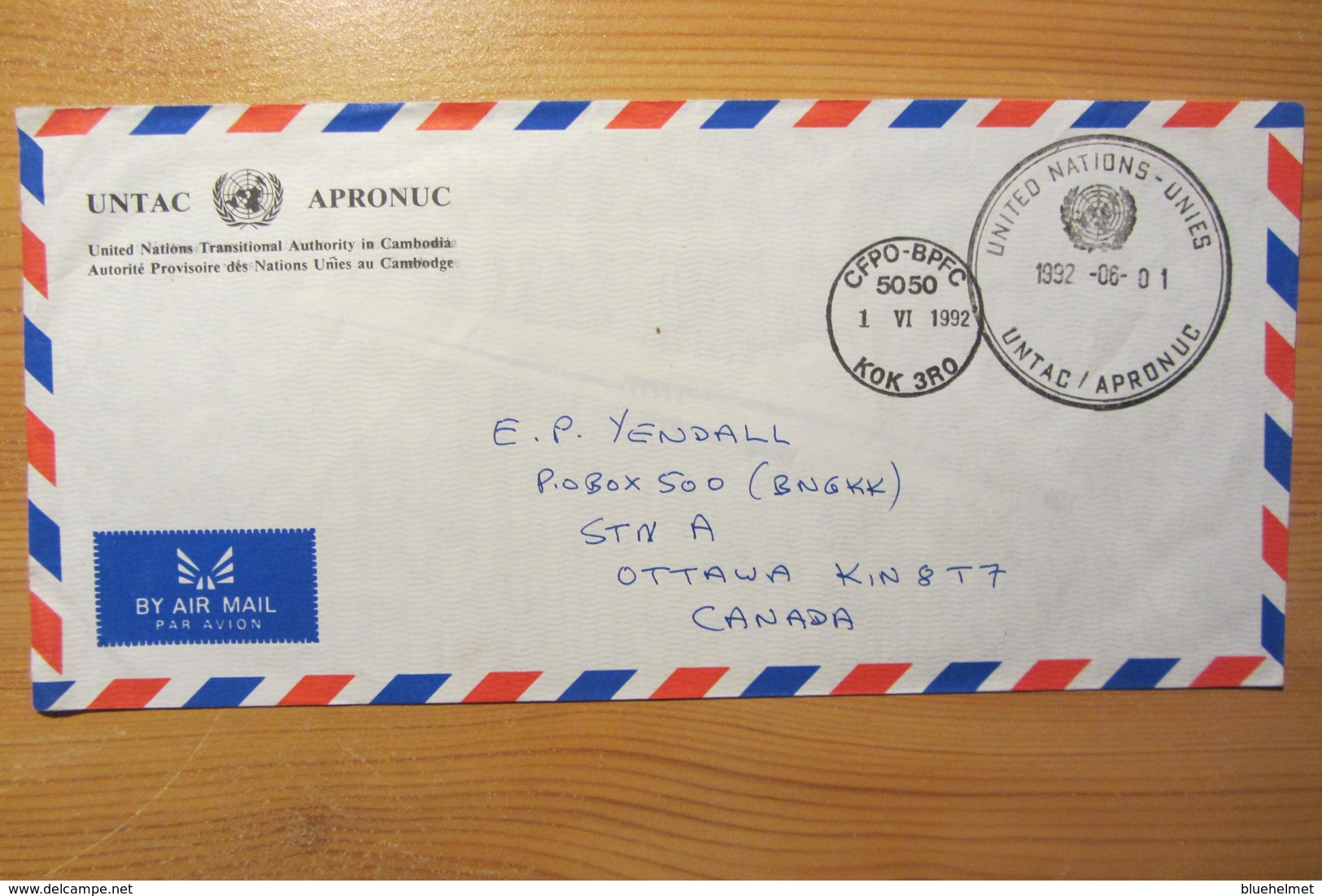 Canadian UN Contingent In Cambodia - UNTAC / APRONUC - CFPO 5050 - Postal History