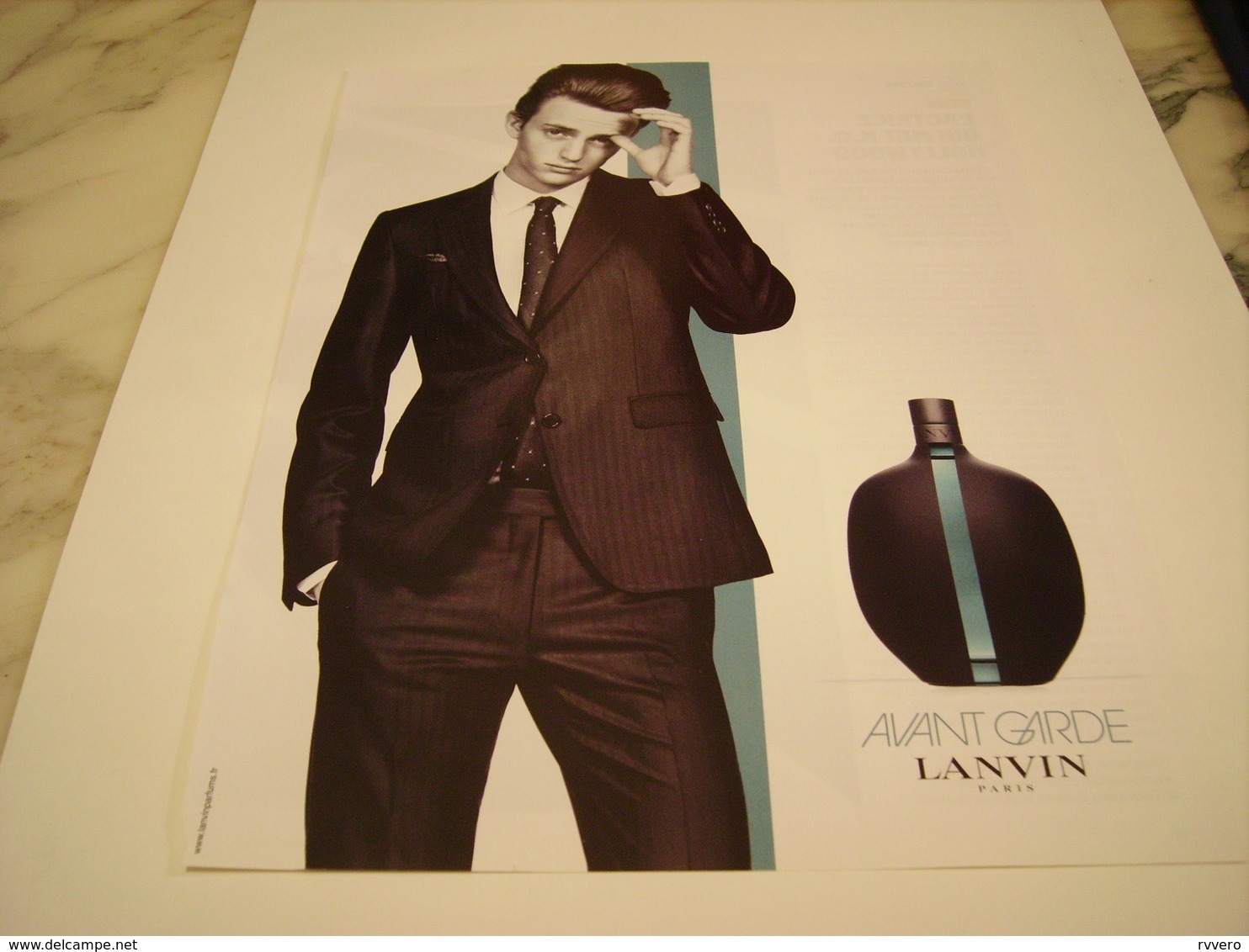 PUBLICITE PARFUM AVANT GARDE DE LANVIN 2010 - Non Classés