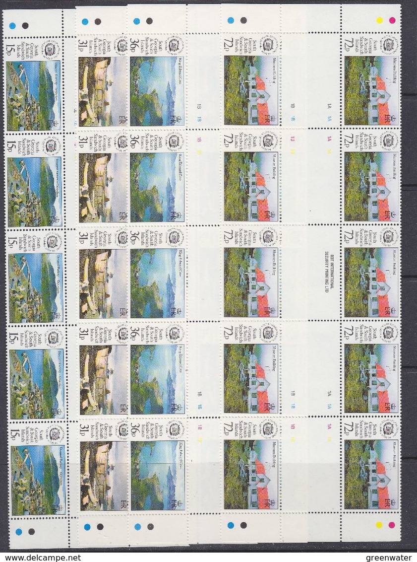 South Georgia 1993 Whaling Museum 4v Gutter Strip Of 5 ** Mnh (F6899) - Zuid-Georgia