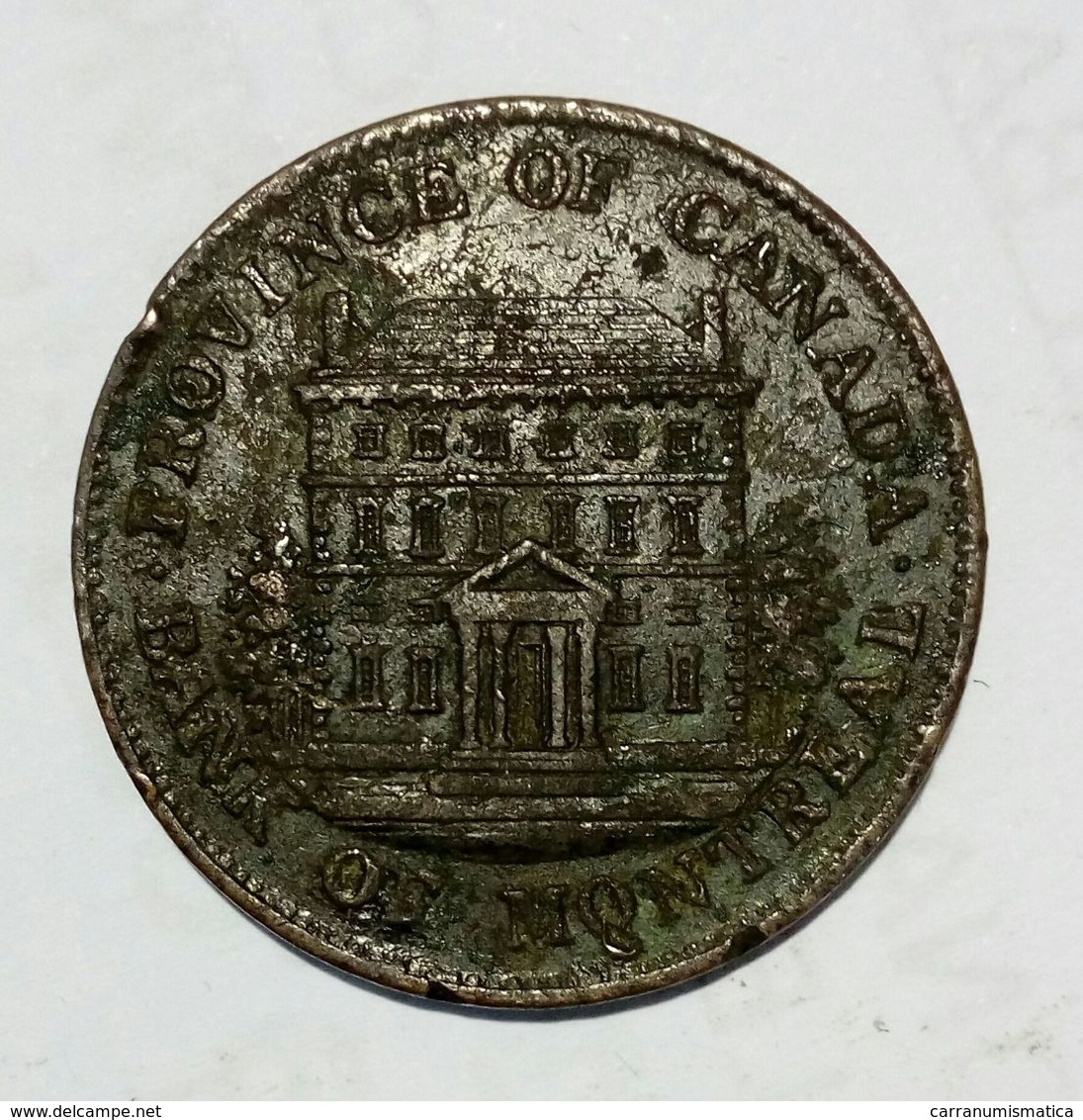 CANADA - Bank Of Montreal - HALF Penny Bank Token ( 1844 ) / Copper - Monétaires / De Nécessité