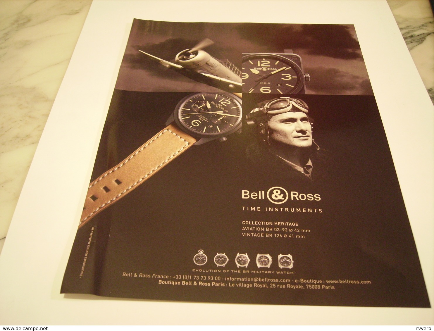 PUBLICITE  MONTRE BELL & ROSS 2010 - Autres & Non Classés