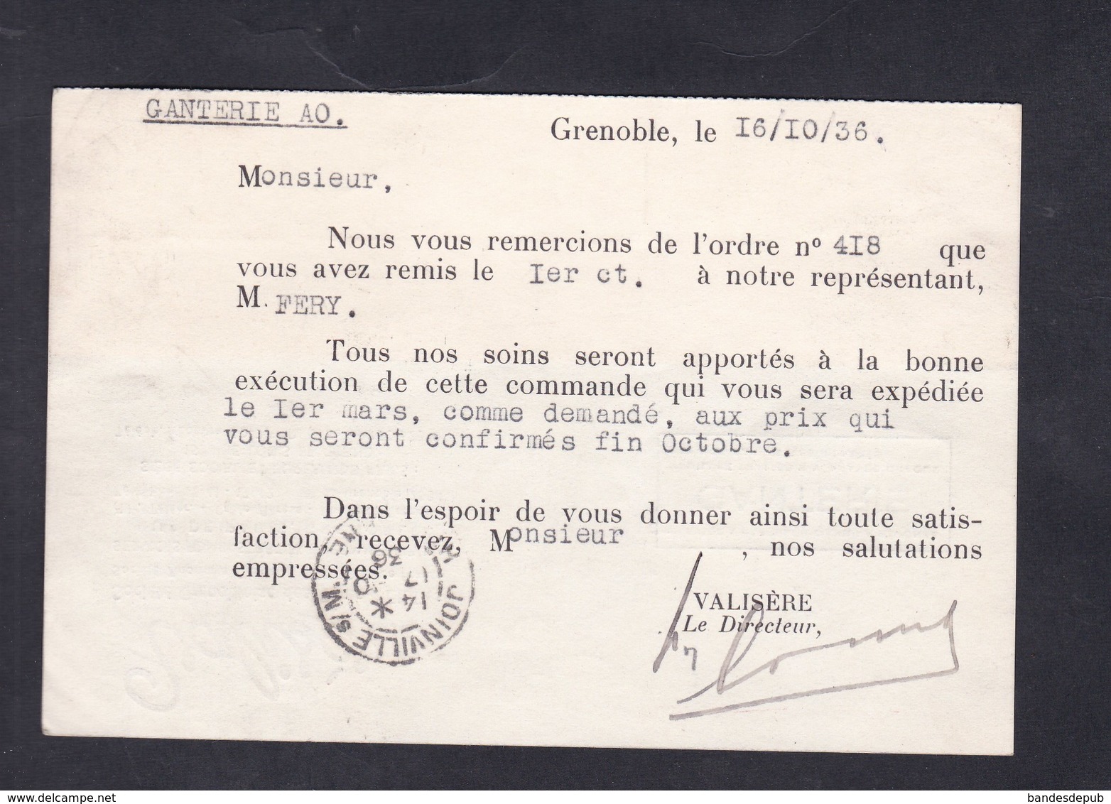 EMA Valisere Le Trefle Grenoble 16 X 36 Carte Lettre Vers Joinville Haute Marne - EMA (Empreintes Machines à Affranchir)