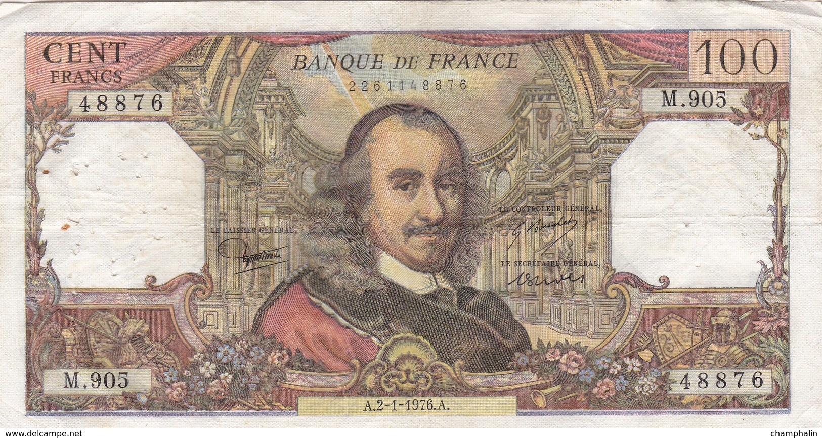 France - Billet De 100 Francs Type Corneille - 2 Janvier 1976 A - 100 F 1964-1979 ''Corneille''