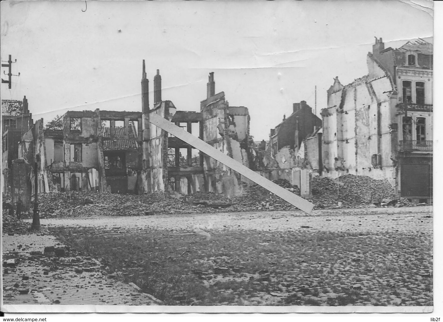 1915 Armentières Nord Les Ruines La Place Des Jésuites Détruite 1 Photo Ww1 1914-1918 - War, Military