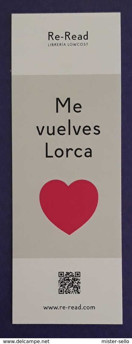 MARCAPAGINAS. ME VUELVES LORCA. - Marcapáginas