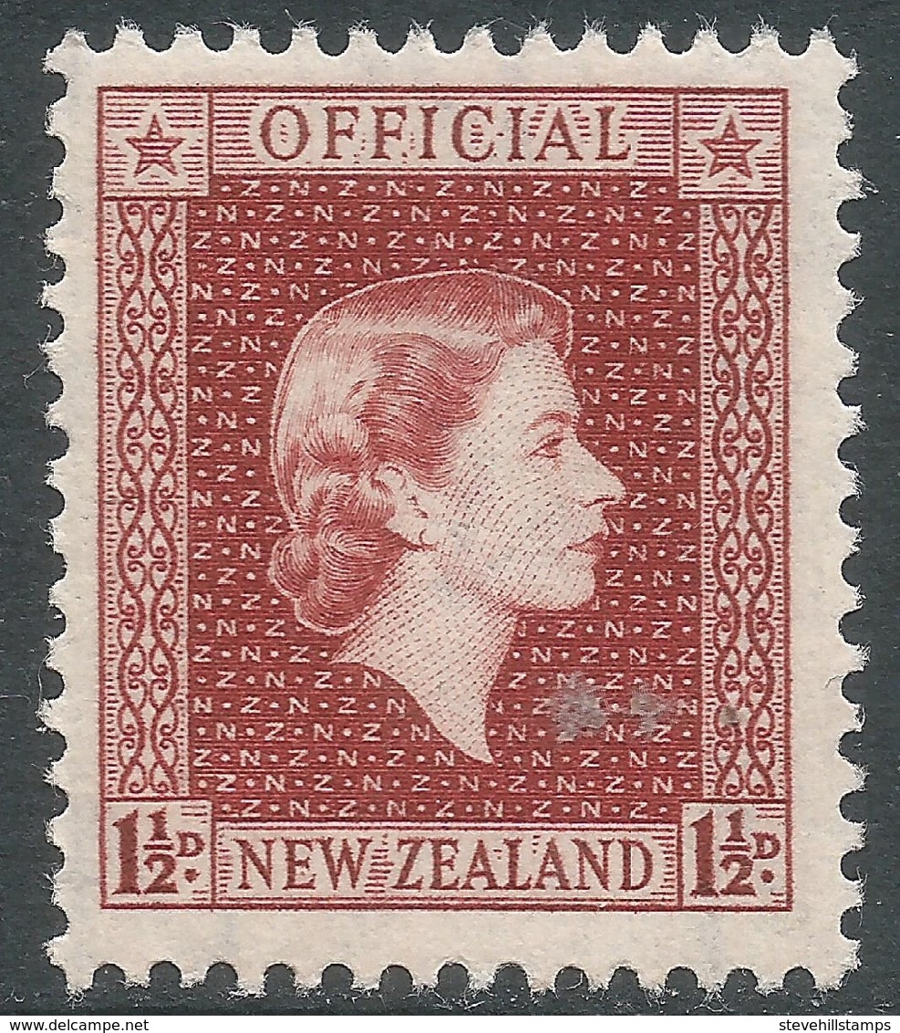 New Zealand. 1954 QEII Official. 1½d MH. SG O160 - Officials