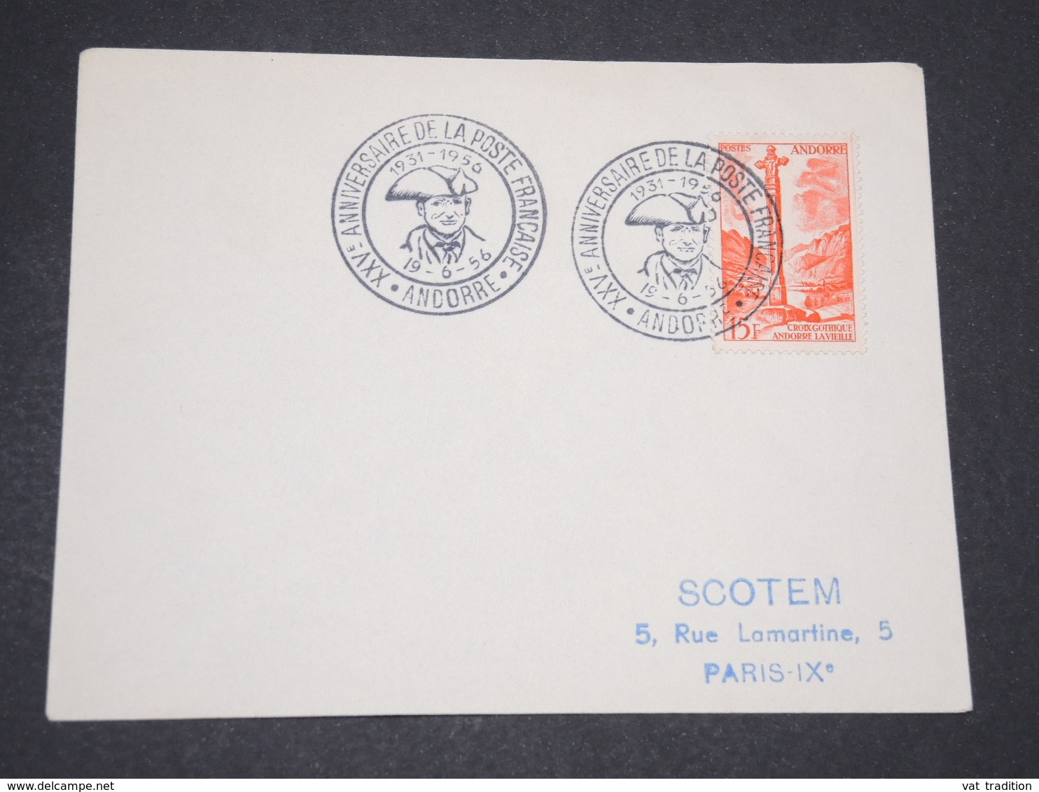 ANDORRE - Oblitération Temporaire Sur Enveloppe En 1956 - L 13446 - Storia Postale