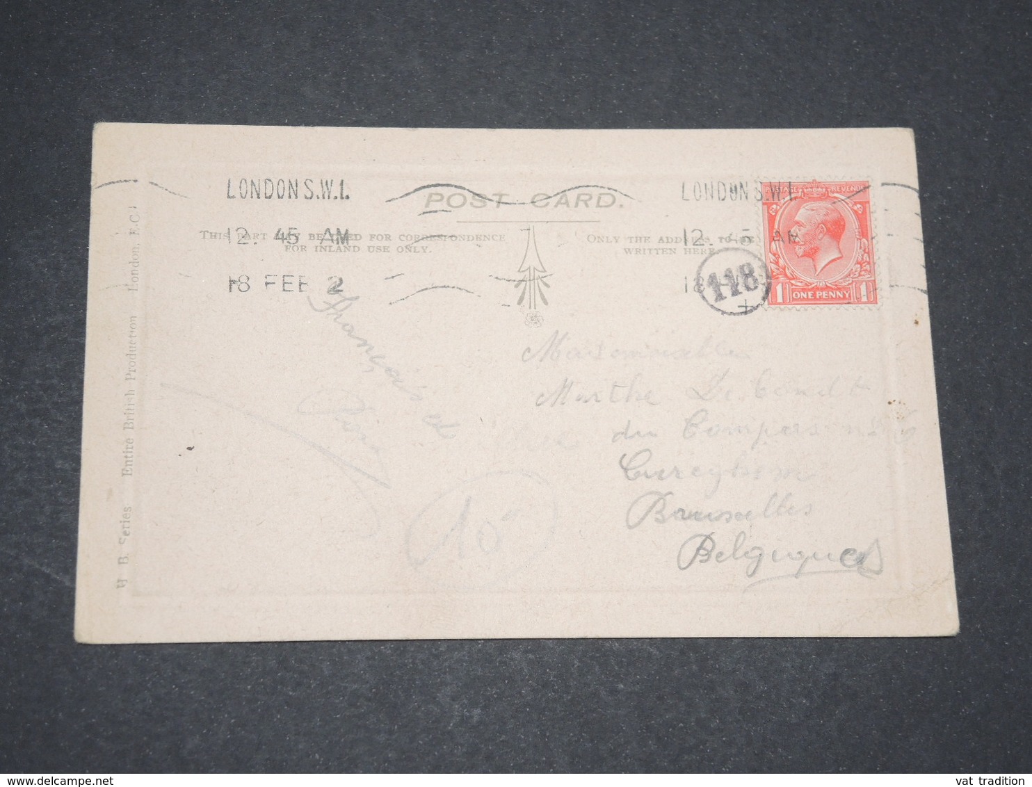 GRANDE BRETAGNE - Oblitération De Londres Sur Carte Postale Pour La Belgique - L 13448 - Lettres & Documents