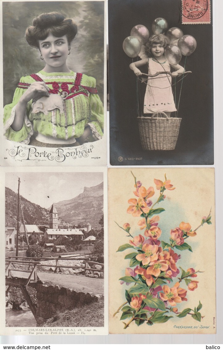 Lot de 100 cartes postales anciennes diverses variées - très très bon pour un revendeur réf, 144