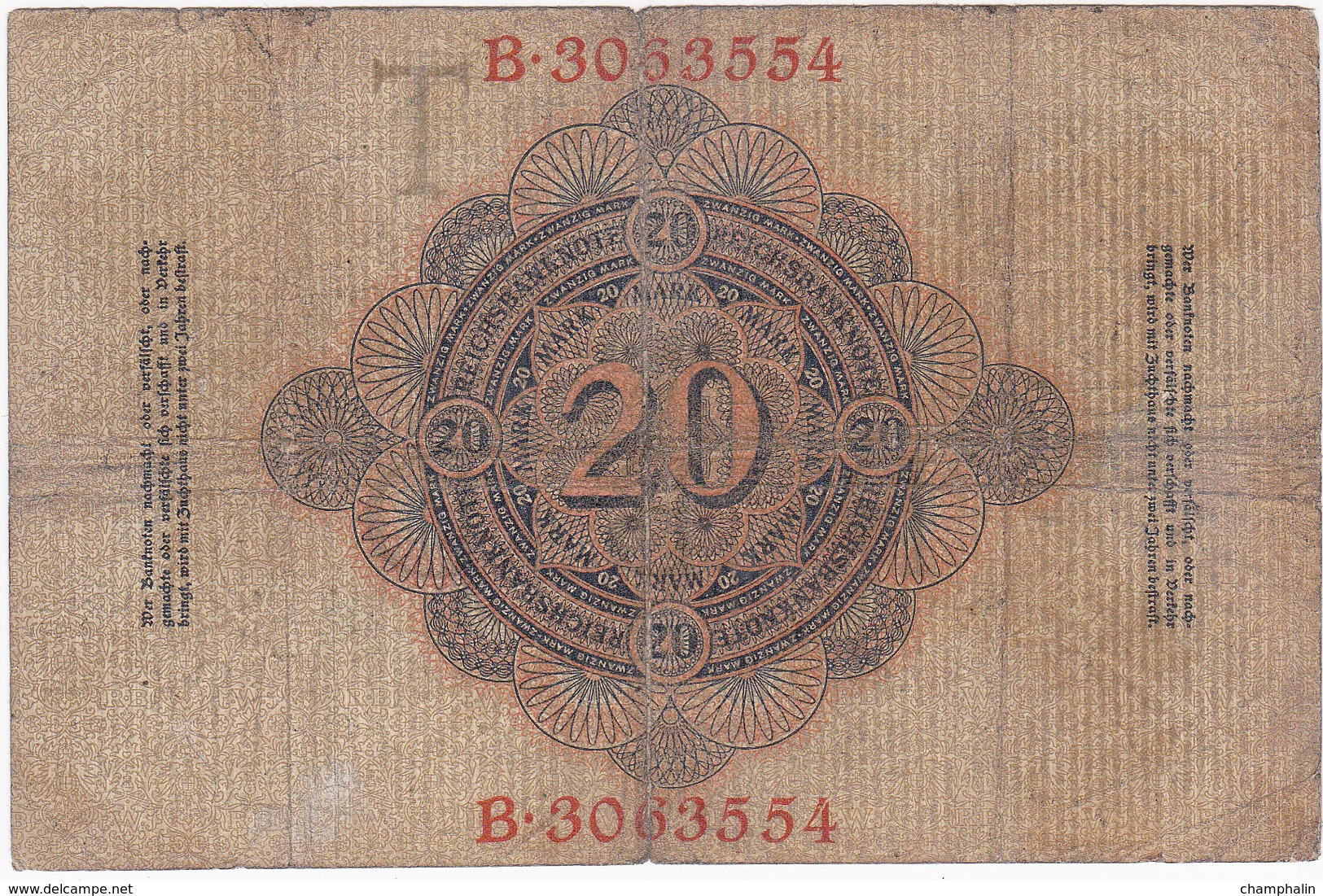 Allemagne - Billet De 20 Mark - 8 Juin 1907 - 20 Mark