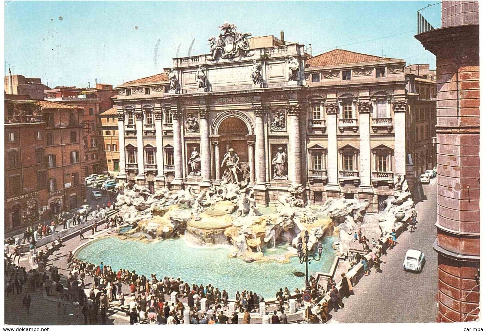 £120 NATALE 1977 CART. FONTANA DI TREVI - 1971-80: Storia Postale