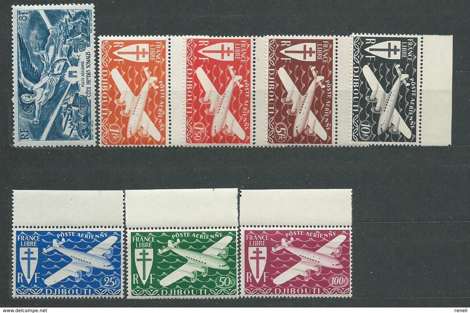 COTE FRANCAISE DES SOMALIS  PA    N°  13+1/7  **  TB  4 - Unused Stamps