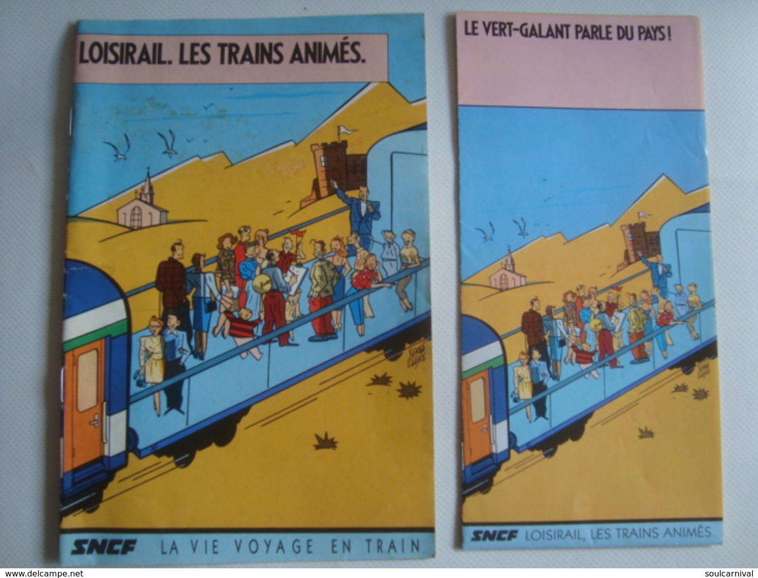 SCNF. LOISIRAIL. LES TRAINS ANIMÉS. LE VERT-GALANT PARLE DU PAYS! - FRANCE, 1989 APROX.  ILLUSTRATION DE P. NARÈS. - Railway