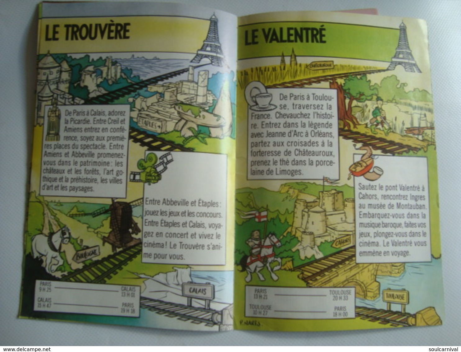 SCNF. LOISIRAIL. LES TRAINS ANIMÉS. LE VERT-GALANT PARLE DU PAYS! - FRANCE, 1989 APROX.  ILLUSTRATION DE P. NARÈS. - Railway