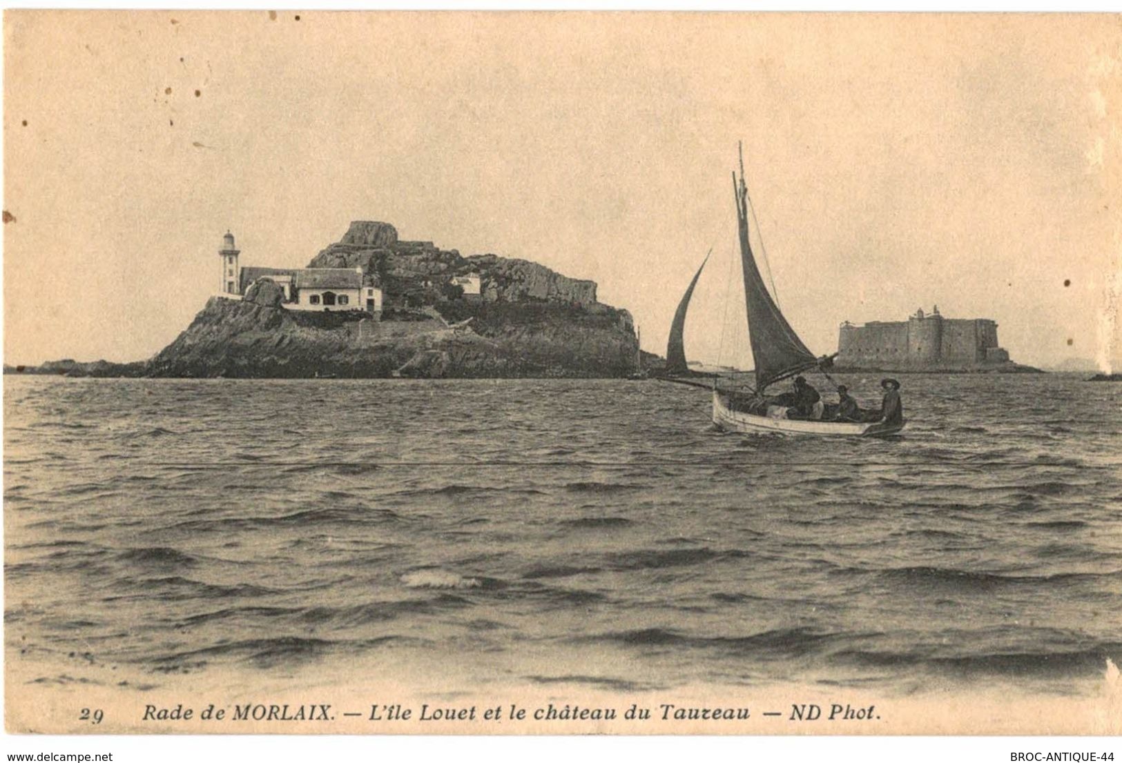 CPA N°19487 - LOT DE 6 CARTES DE LA BAIE DE MORLAIX - ILE LOUET + FORT DU TAUREAU