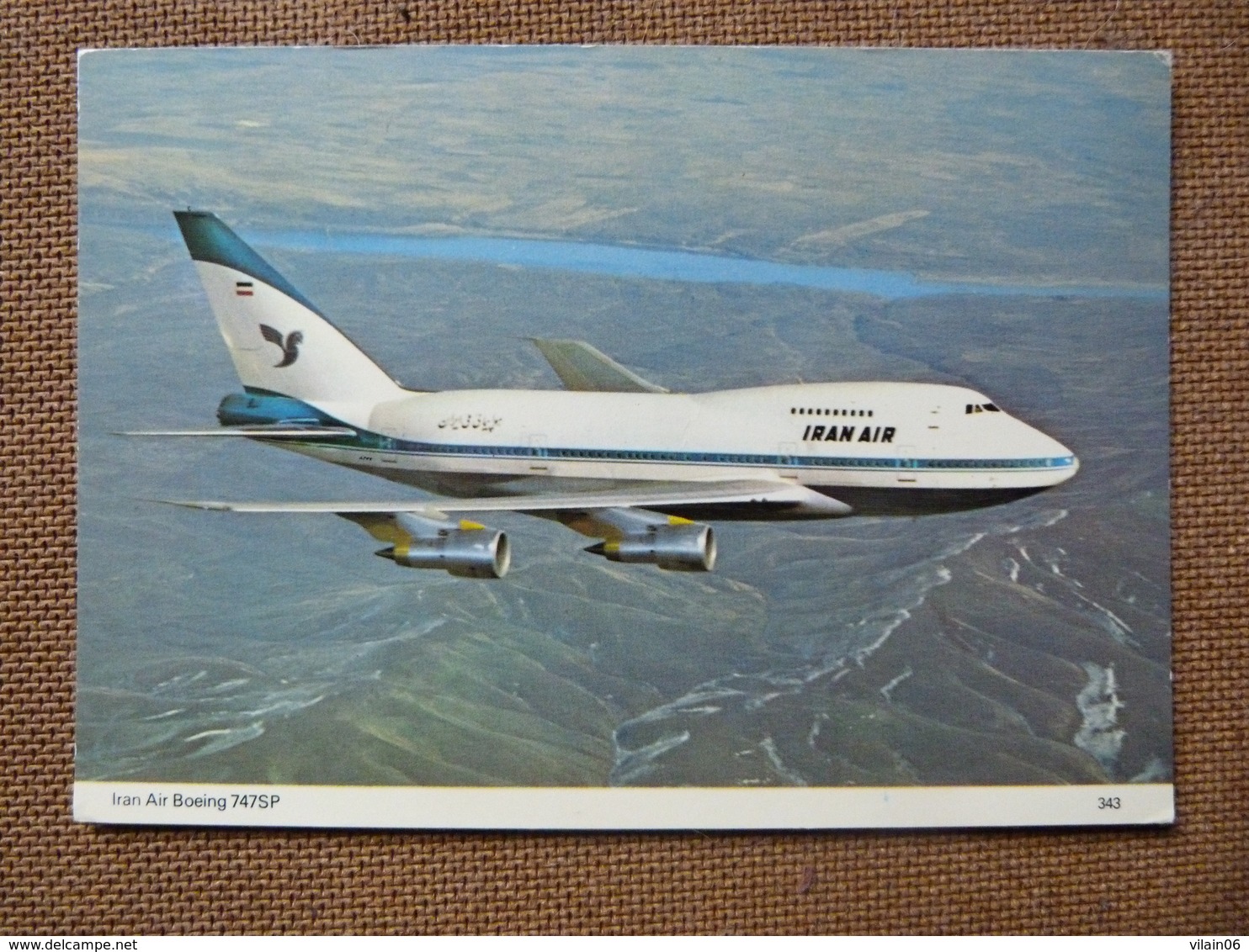 IRAN AIR  B 747 SP    CARTE ABIMEE AU VERSO - 1946-....: Modern Era