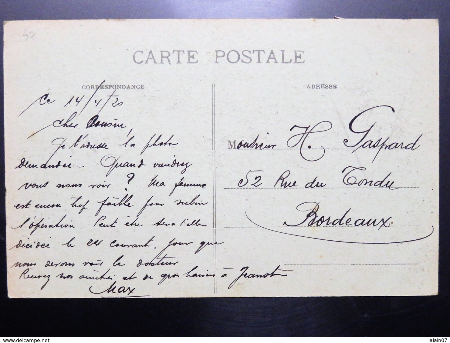 C.P.A. 64 BOUCAU : La Poste, Animé, En 1920 - Boucau