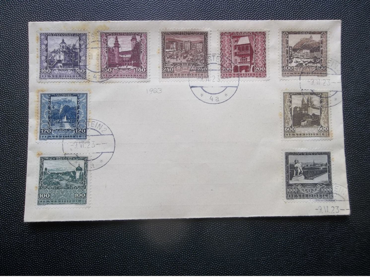 Osterreich: 1923 UnAd. Cover W/Favor Postmarks (#PA2) - Covers & Documents