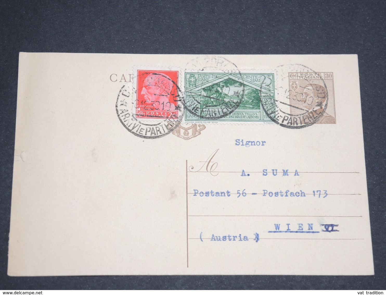 ITALIE - Entier Postal + Complément De Campobasso Pour L 'Autriche En 1930 - L 13509 - Postwaardestukken