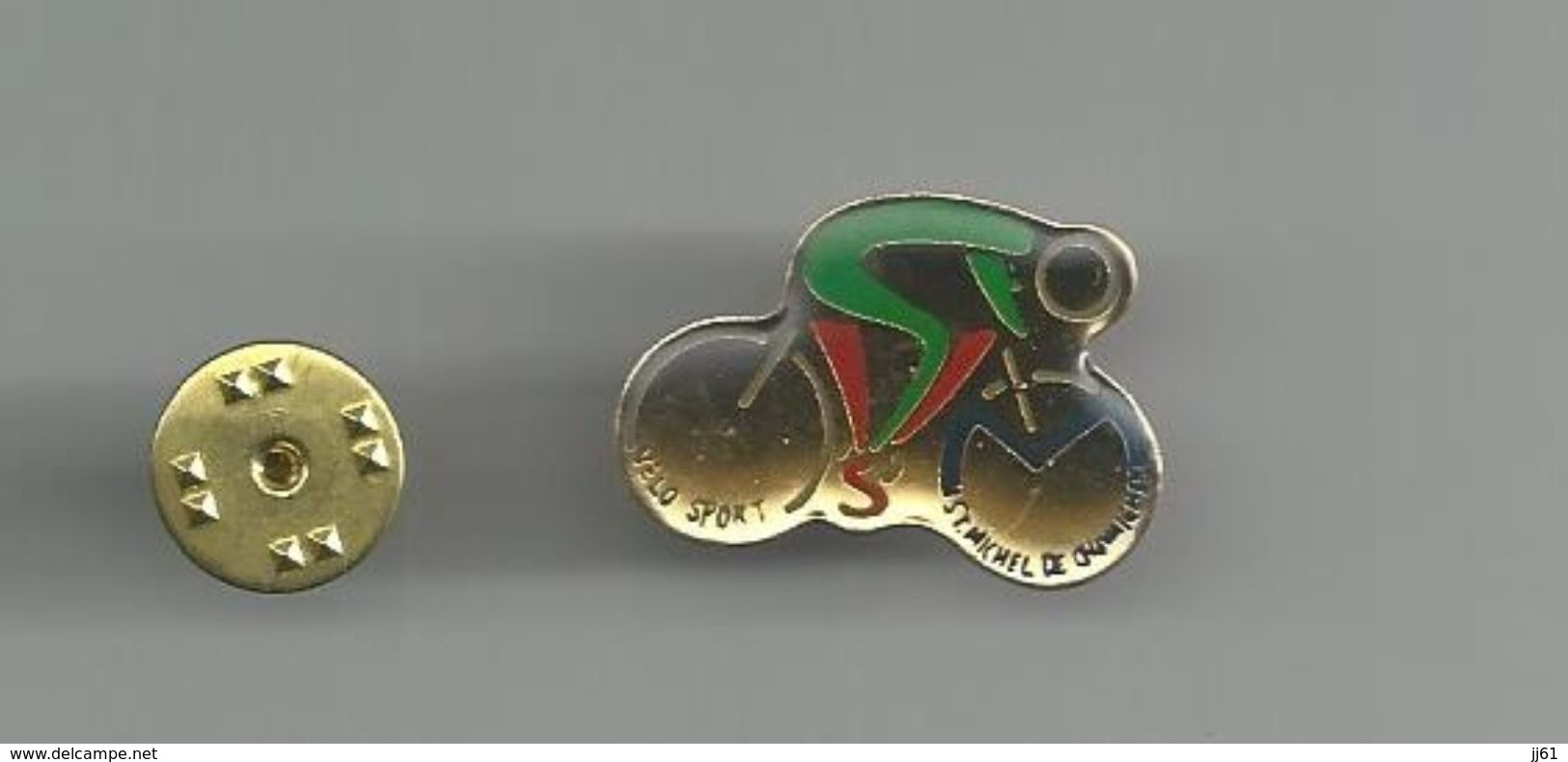 SAINT MICHEL DE CHAVAIGNES VELO SPORT PINS ATTENTION REFLET AVEC SCAN PINS EN TRES BON ETAT - Unclassified