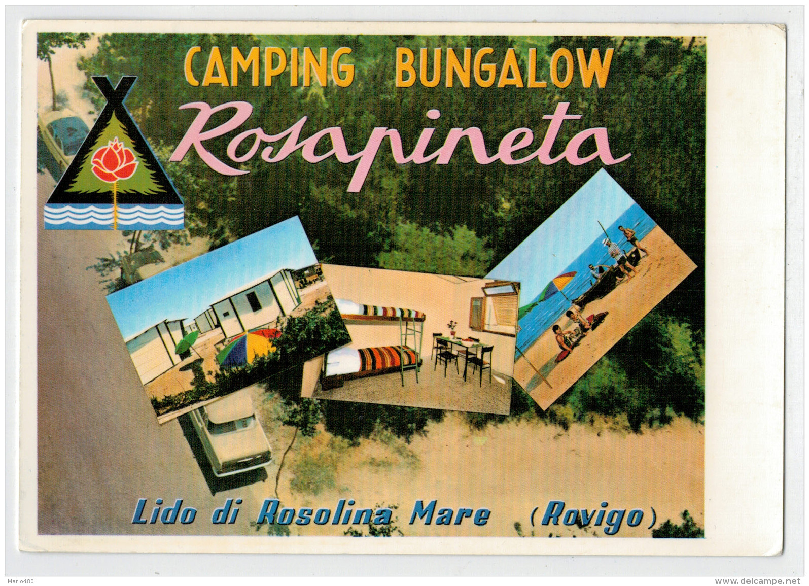 LIDO  DI  ROSOLINA  MARE (RO)   CAMPING BUNGALOW   ROSAPINETA   (VIAGGIATA) - Altri & Non Classificati